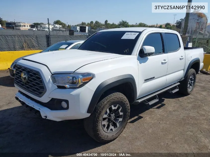 2023 Toyota Tacoma Trd Off Road VIN: 3TYCZ5AN6PT142990 Lot: 40434700