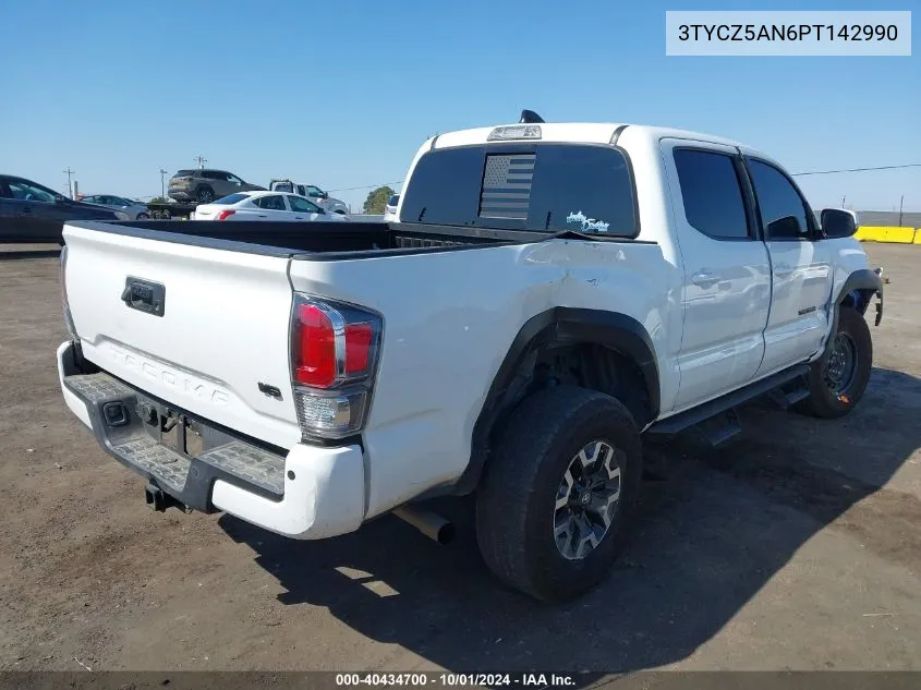 2023 Toyota Tacoma Trd Off Road VIN: 3TYCZ5AN6PT142990 Lot: 40434700