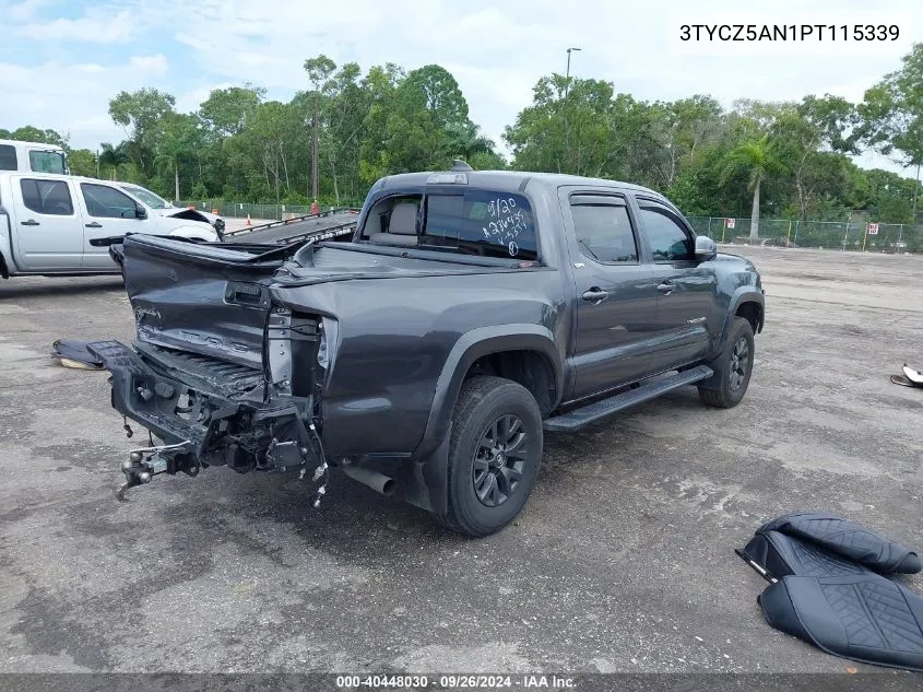 2023 Toyota Tacoma Sr5 V6 VIN: 3TYCZ5AN1PT115339 Lot: 40448030