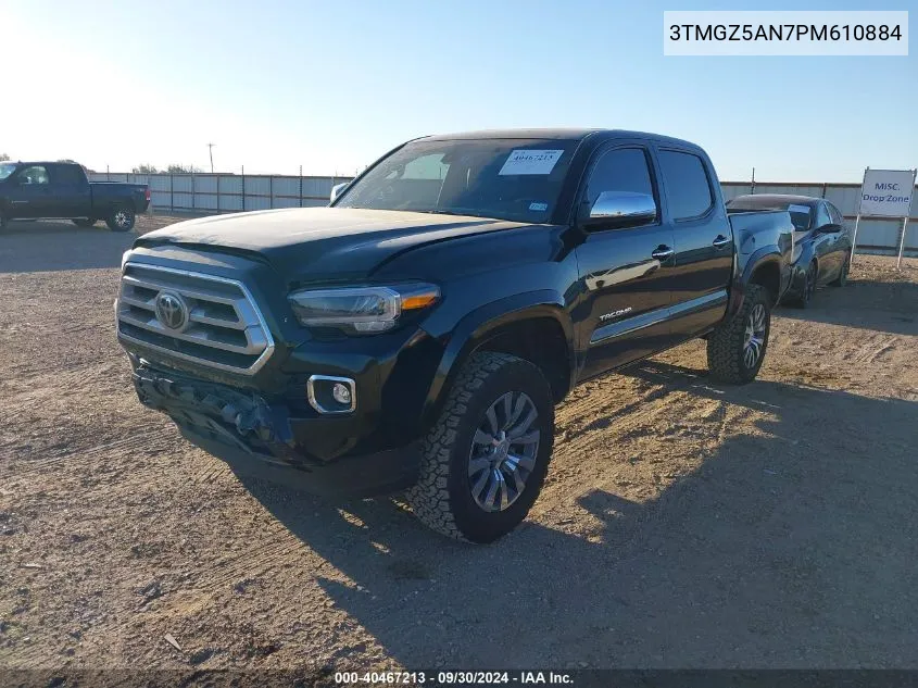 2023 Toyota Tacoma Double Cab/Ltd VIN: 3TMGZ5AN7PM610884 Lot: 40467213