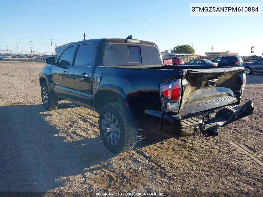 2023 Toyota Tacoma Double Cab/Ltd VIN: 3TMGZ5AN7PM610884 Lot: 40467213