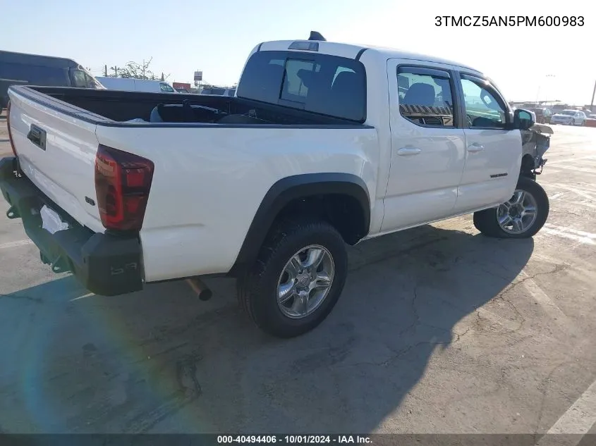 2023 Toyota Tacoma Trd Off Road VIN: 3TMCZ5AN5PM600983 Lot: 40494406