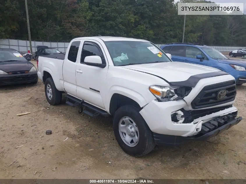 2023 Toyota Tacoma Sr V6 VIN: 3TYSZ5AN3PT106976 Lot: 40511974