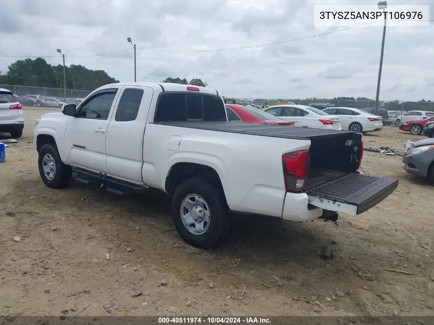 2023 Toyota Tacoma Sr V6 VIN: 3TYSZ5AN3PT106976 Lot: 40511974