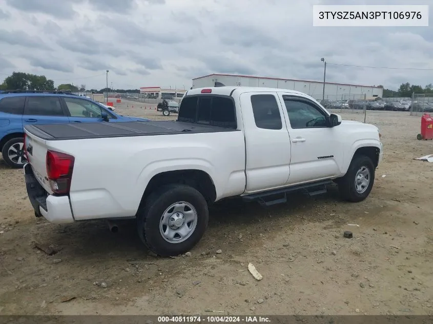 2023 Toyota Tacoma Sr V6 VIN: 3TYSZ5AN3PT106976 Lot: 40511974