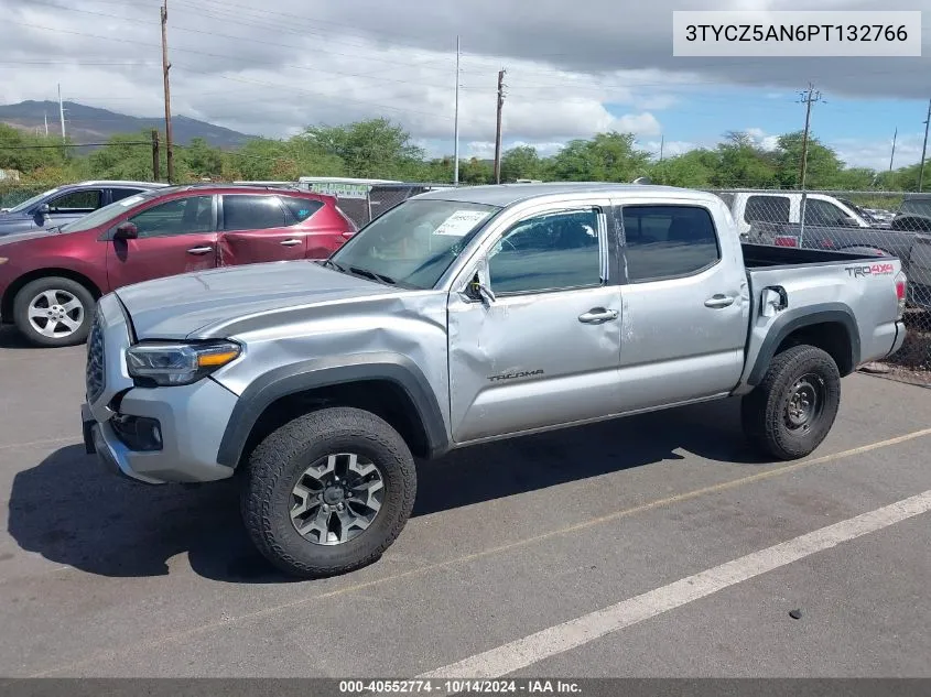 2023 Toyota Tacoma Sr V6/Sr5 V6/Trail Edition/Trd Off Road/Trd Pro/Trd Sport VIN: 3TYCZ5AN6PT132766 Lot: 40552774