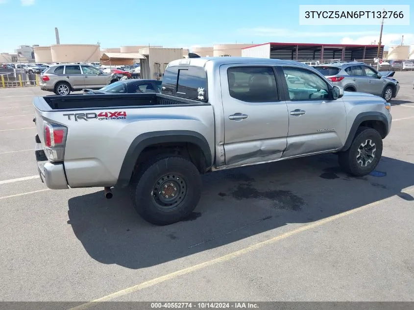 2023 Toyota Tacoma Sr V6/Sr5 V6/Trail Edition/Trd Off Road/Trd Pro/Trd Sport VIN: 3TYCZ5AN6PT132766 Lot: 40552774