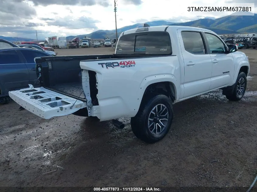 2023 Toyota Tacoma Trd Sport VIN: 3TMCZ5AN6PM637881 Lot: 40577873