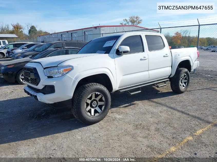 2023 Toyota Tacoma Sr V6 VIN: 3TMCZ5AN3PM647655 Lot: 40708744