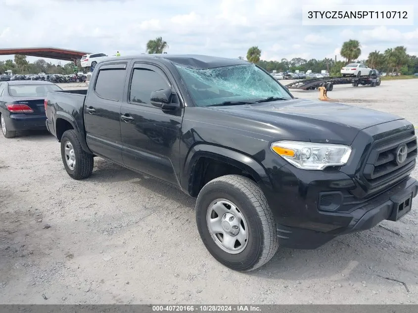 2023 Toyota Tacoma Sr V6 VIN: 3TYCZ5AN5PT110712 Lot: 40720166