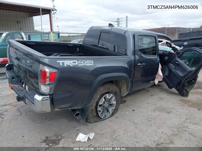 2023 Toyota Tacoma Trd Off Road VIN: 3TMCZ5AN4PM626006 Lot: 40722154