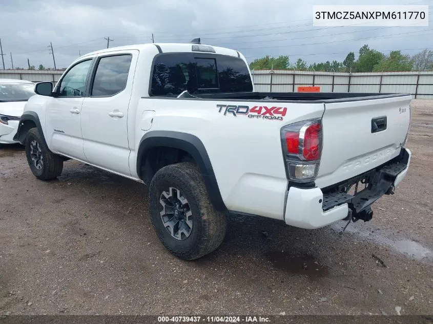 2023 Toyota Tacoma Trd Off Road VIN: 3TMCZ5ANXPM611770 Lot: 40739437