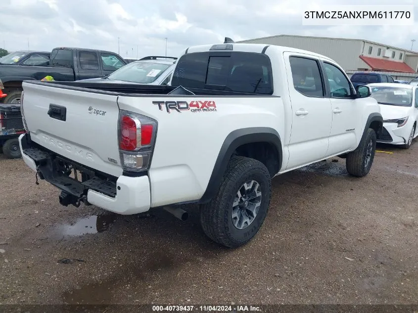 2023 Toyota Tacoma Trd Off Road VIN: 3TMCZ5ANXPM611770 Lot: 40739437