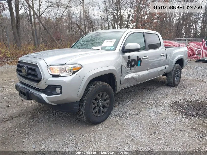 2023 Toyota Tacoma Sr5 V6 VIN: 3TYDZ5BN9PT024760 Lot: 40755599