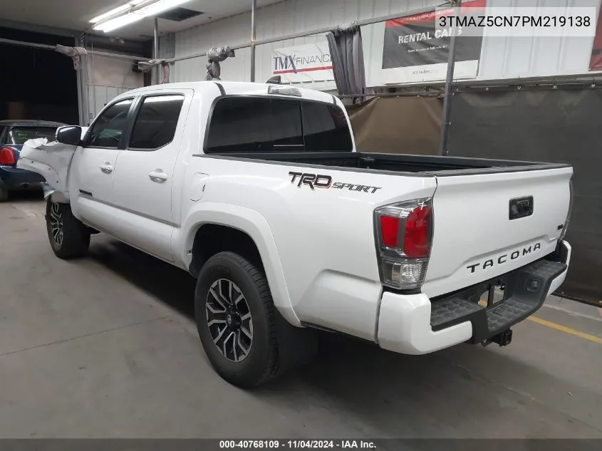 2023 Toyota Tacoma Trd Sport VIN: 3TMAZ5CN7PM219138 Lot: 40768109