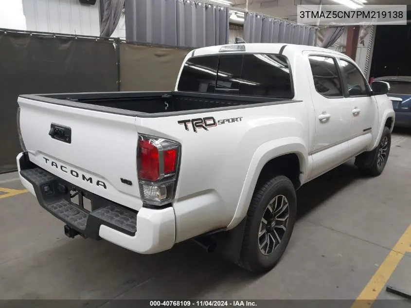 2023 Toyota Tacoma Trd Sport VIN: 3TMAZ5CN7PM219138 Lot: 40768109