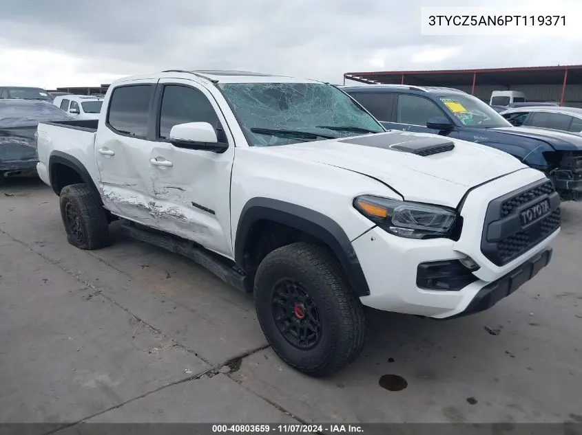 2023 Toyota Tacoma Trd Pro VIN: 3TYCZ5AN6PT119371 Lot: 40803659