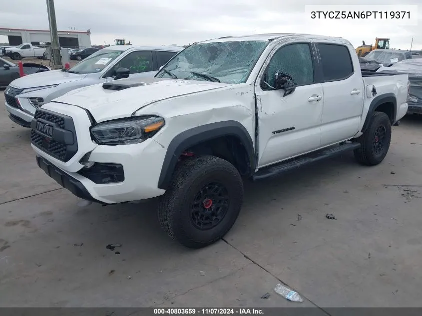 2023 Toyota Tacoma Trd Pro VIN: 3TYCZ5AN6PT119371 Lot: 40803659