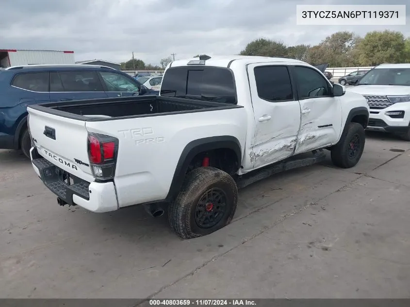 2023 Toyota Tacoma Trd Pro VIN: 3TYCZ5AN6PT119371 Lot: 40803659