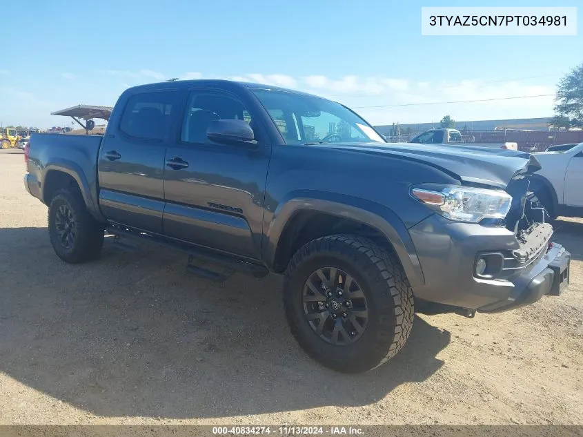 2023 Toyota Tacoma Sr5 V6 VIN: 3TYAZ5CN7PT034981 Lot: 40834274