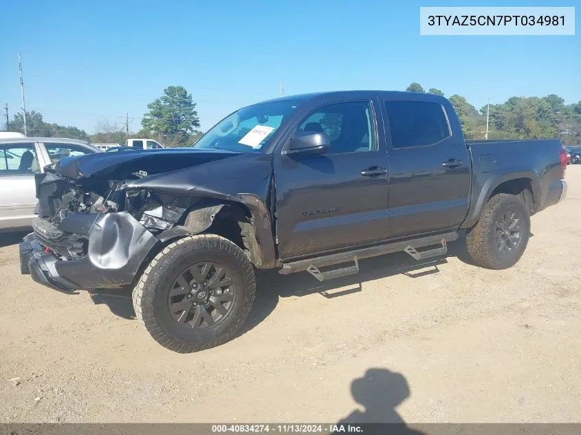 2023 Toyota Tacoma Sr5 V6 VIN: 3TYAZ5CN7PT034981 Lot: 40834274