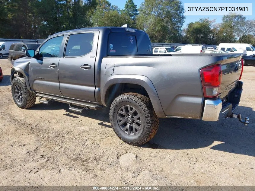 2023 Toyota Tacoma Sr5 V6 VIN: 3TYAZ5CN7PT034981 Lot: 40834274