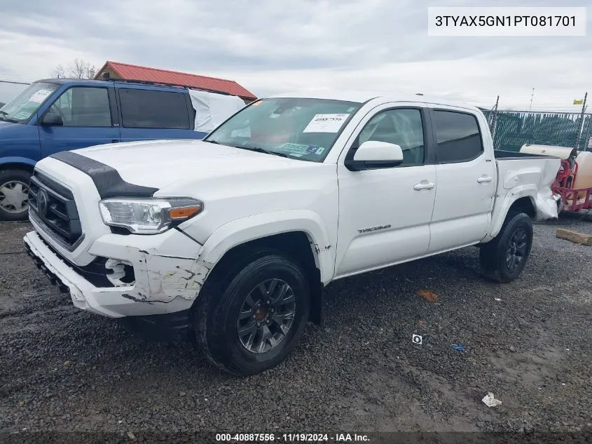 2023 Toyota Tacoma Sr5 VIN: 3TYAX5GN1PT081701 Lot: 40887556