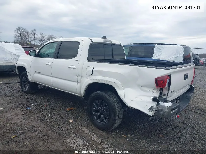 2023 Toyota Tacoma Sr5 VIN: 3TYAX5GN1PT081701 Lot: 40887556