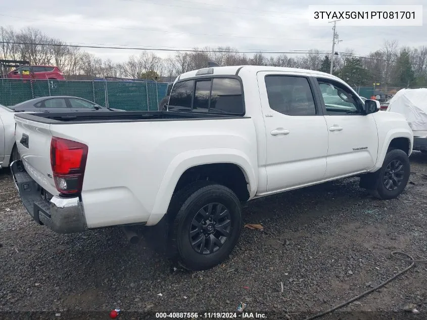 2023 Toyota Tacoma Sr5 VIN: 3TYAX5GN1PT081701 Lot: 40887556