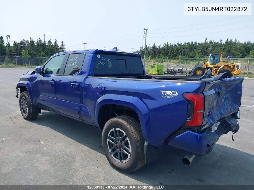 2024 Toyota Tacoma VIN: 3TYLB5JN4RT022872 Lot: 12050133