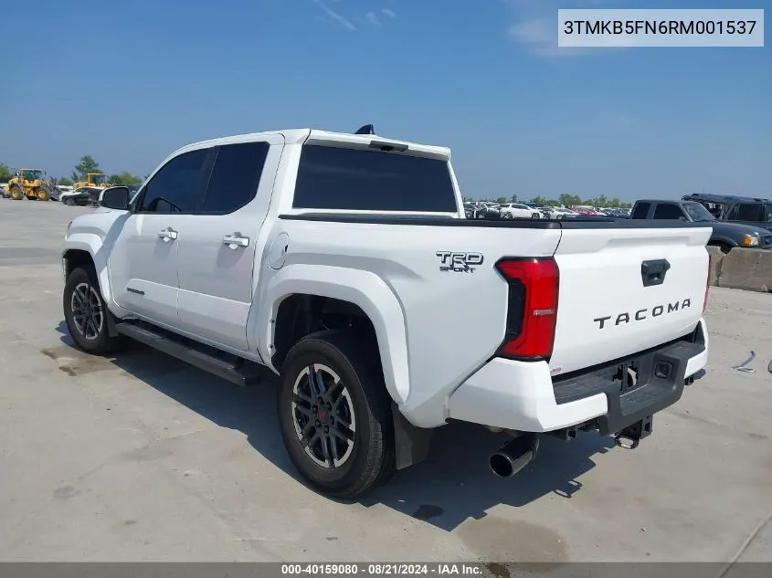 2024 Toyota Tacoma Trd Sport VIN: 3TMKB5FN6RM001537 Lot: 40159080