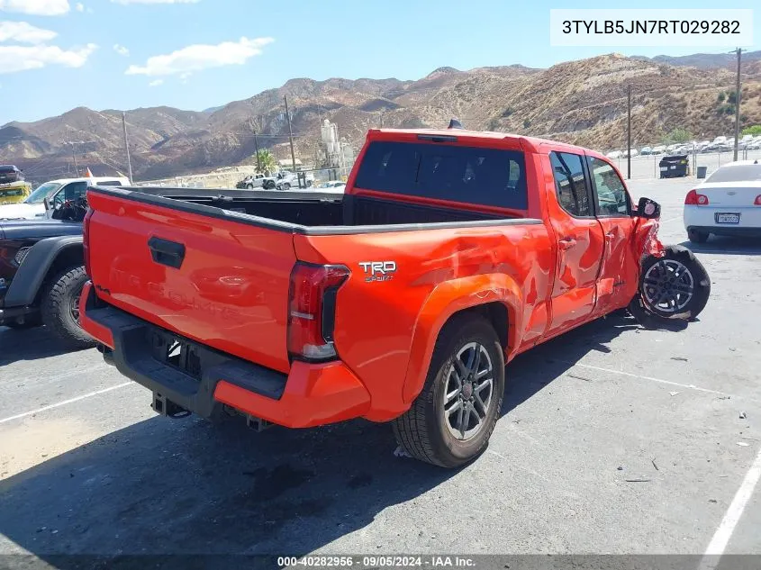 2024 Toyota Tacoma Trd Sport VIN: 3TYLB5JN7RT029282 Lot: 40282956