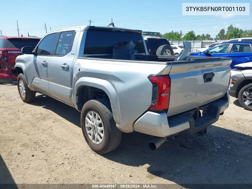 3TYKB5FN0RT001103 2024 Toyota Tacoma Sr5