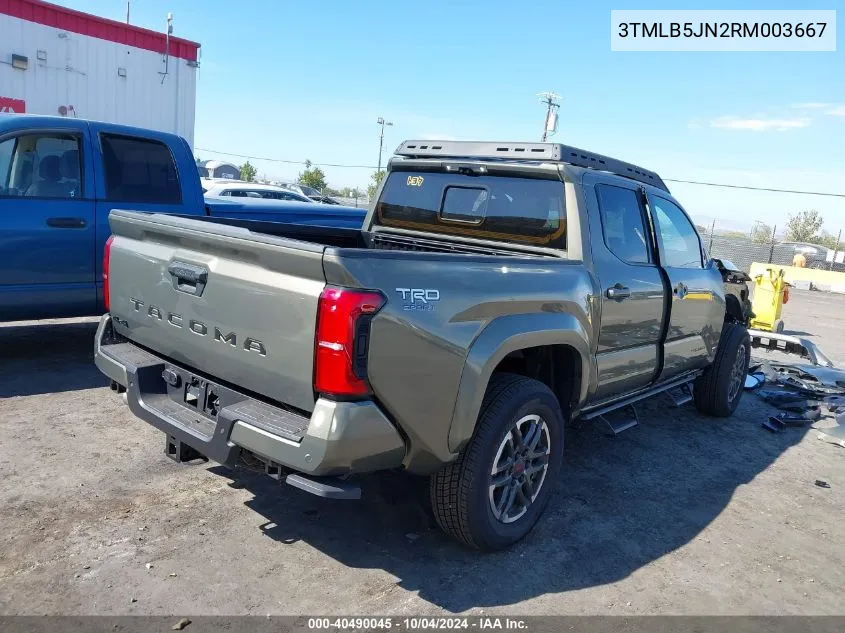 2024 Toyota Tacoma Trd Sport VIN: 3TMLB5JN2RM003667 Lot: 40490045