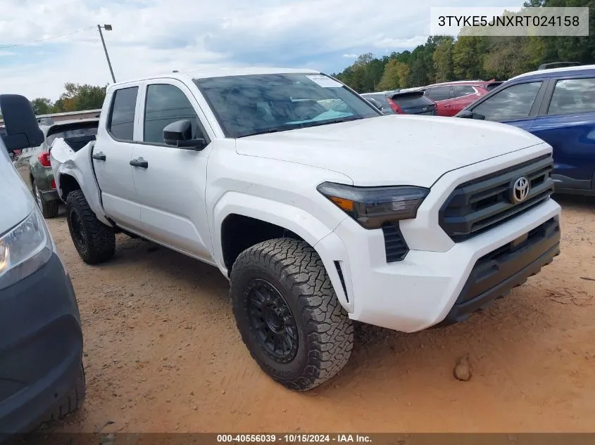 2024 Toyota Tacoma Sr VIN: 3TYKE5JNXRT024158 Lot: 40556039