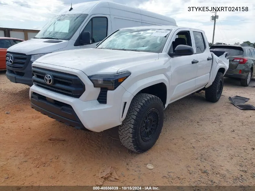 2024 Toyota Tacoma Sr VIN: 3TYKE5JNXRT024158 Lot: 40556039