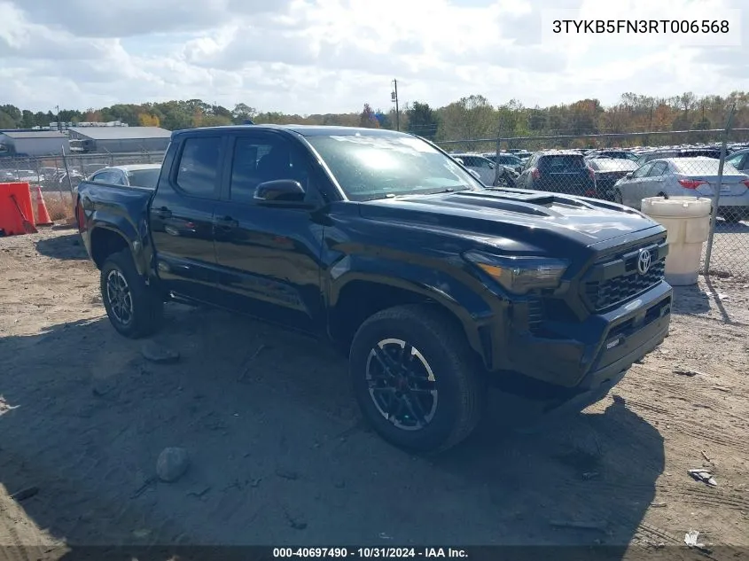 2024 Toyota Tacoma Trd Sport VIN: 3TYKB5FN3RT006568 Lot: 40697490