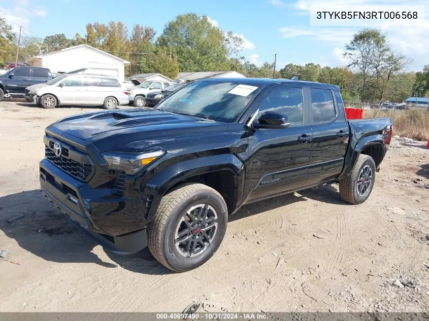 2024 Toyota Tacoma Trd Sport VIN: 3TYKB5FN3RT006568 Lot: 40697490