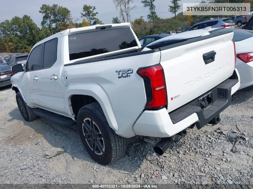 2024 Toyota Tacoma Trd Sport VIN: 3TYKB5FN3RT006313 Lot: 40702321