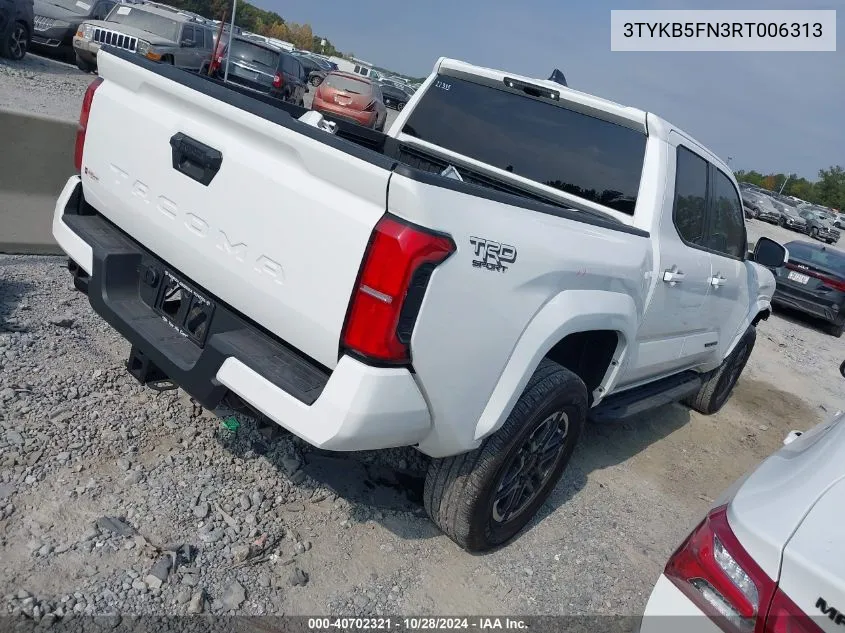 3TYKB5FN3RT006313 2024 Toyota Tacoma Trd Sport