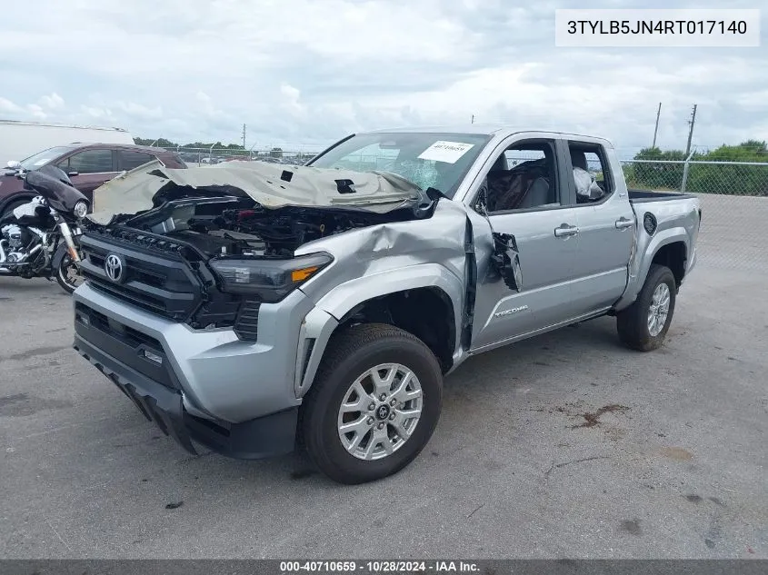 2024 Toyota Tacoma Sr5 VIN: 3TYLB5JN4RT017140 Lot: 40710659