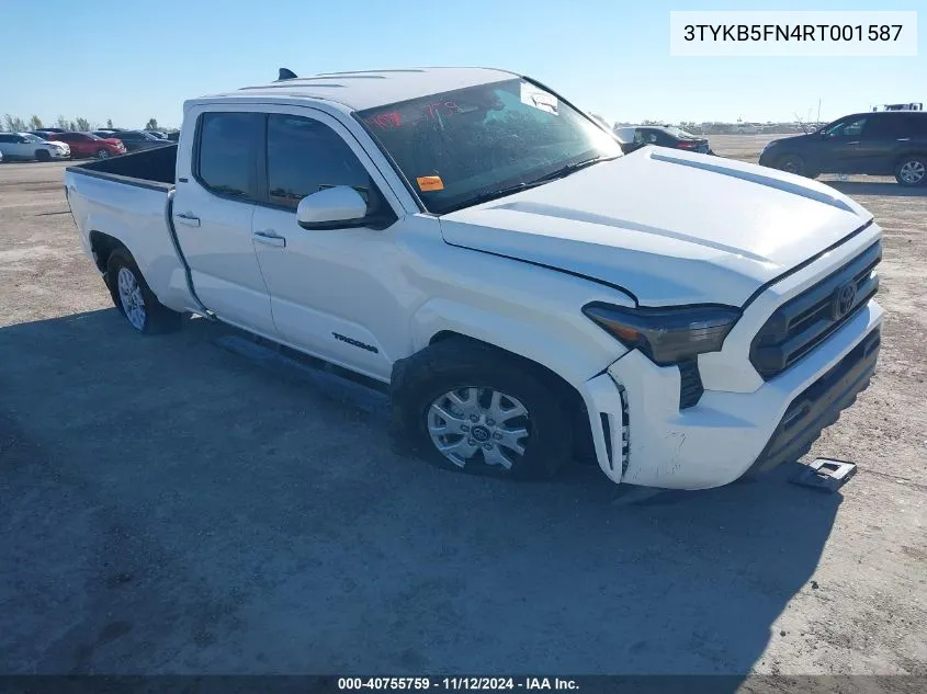 2024 Toyota Tacoma Sr5 VIN: 3TYKB5FN4RT001587 Lot: 40755759