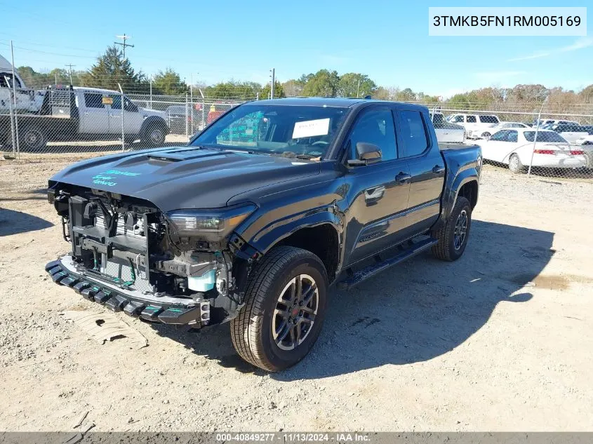 2024 Toyota Tacoma Trd Sport VIN: 3TMKB5FN1RM005169 Lot: 40849277