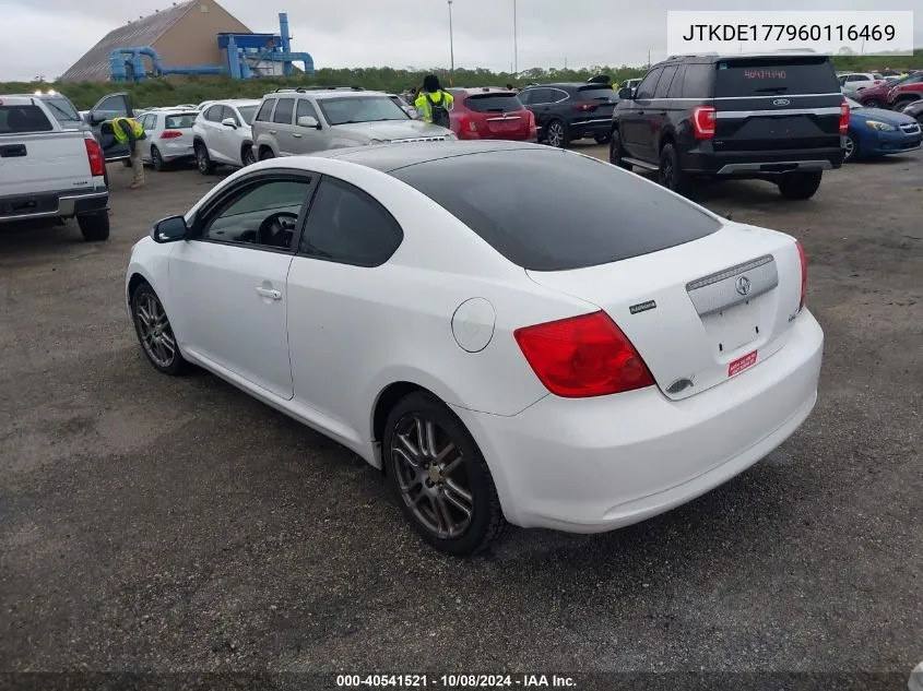 2006 Scion Tc VIN: JTKDE177960116469 Lot: 40541521