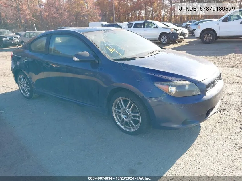 2007 Scion Tc VIN: JTKDE167870180599 Lot: 40674834