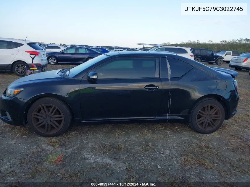 2012 Scion Tc VIN: JTKJF5C79C3022745 Lot: 40597441