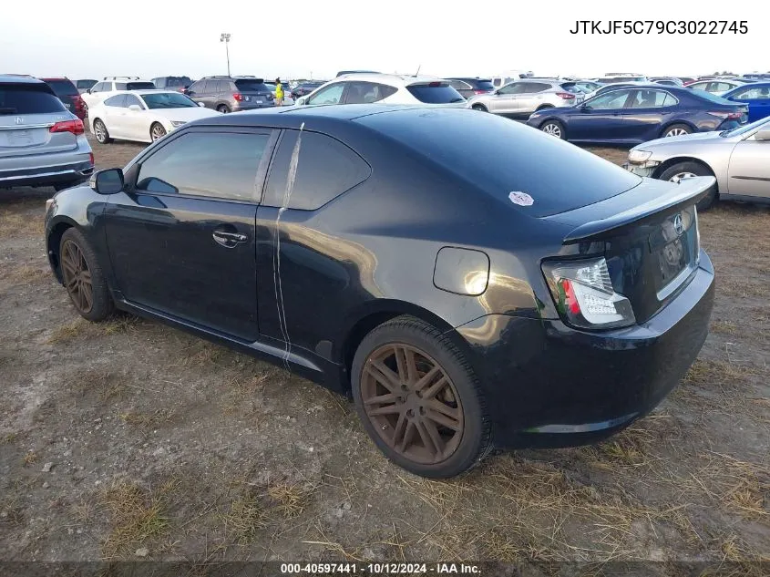 2012 Scion Tc VIN: JTKJF5C79C3022745 Lot: 40597441