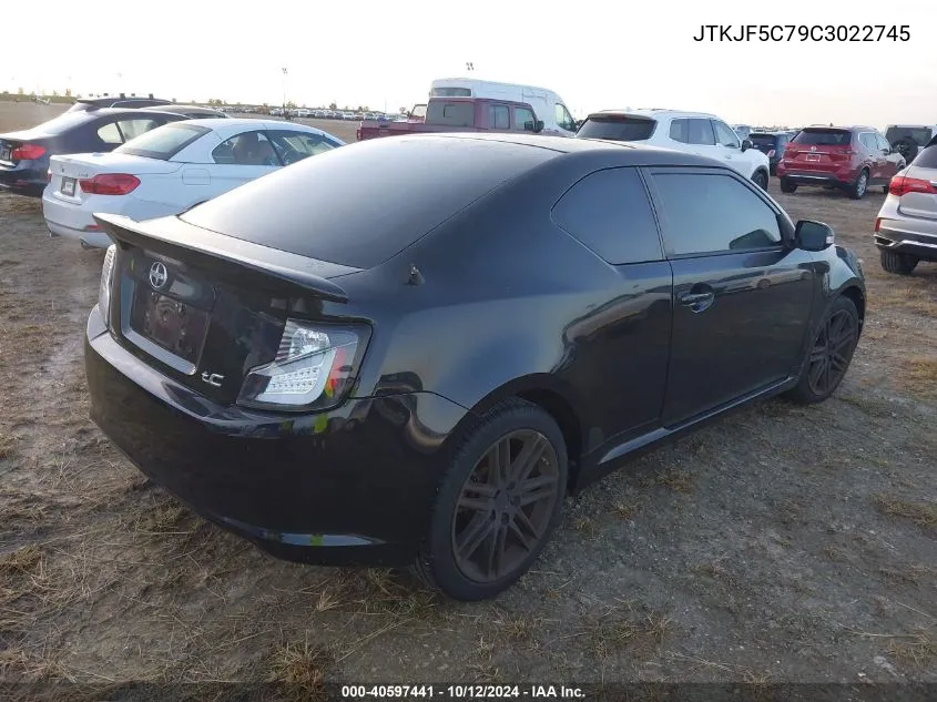 2012 Scion Tc VIN: JTKJF5C79C3022745 Lot: 40597441