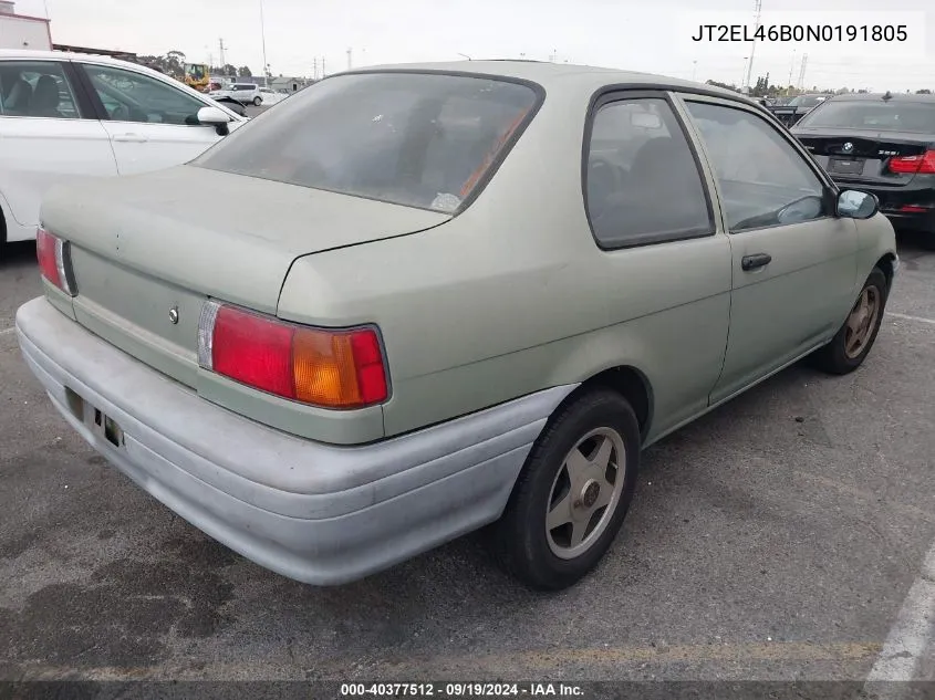 JT2EL46B0N0191805 1992 Toyota Tercel Std