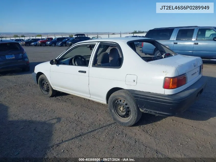 1993 Toyota Tercel Std VIN: JT2EL46S6P0289949 Lot: 40388800